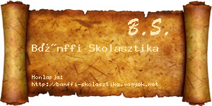 Bánffi Skolasztika névjegykártya
